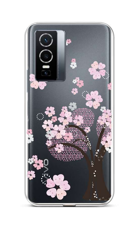 Zadní silikonový kryt TopQ na mobil Vivo Y76 5G Cherry Tree