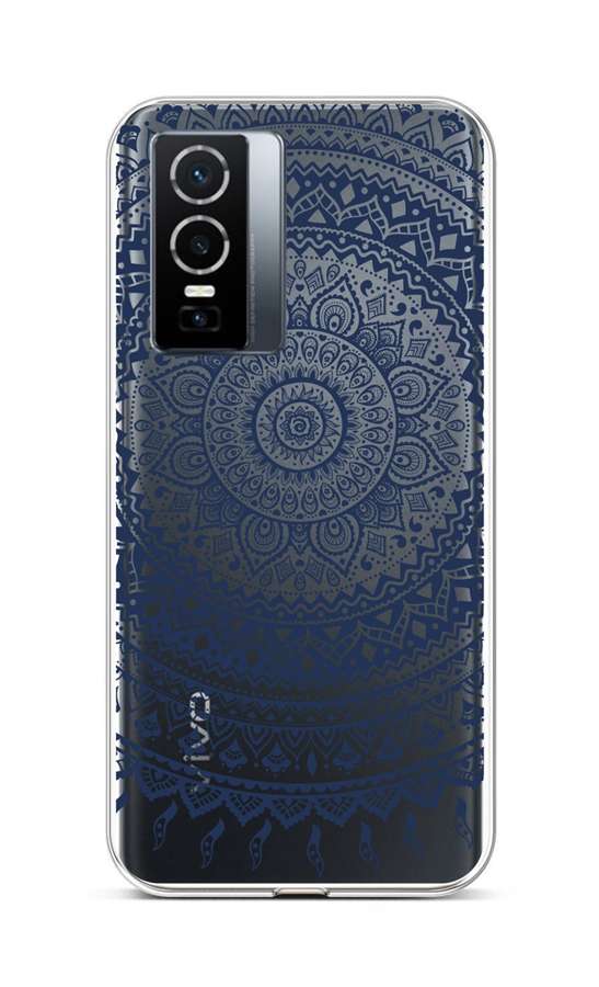Zadní silikonový kryt TopQ na mobil Vivo Y76 5G Navy Mandala