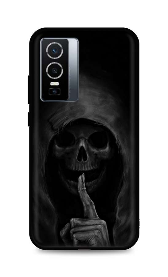 Zadní silikonový kryt TopQ DARK na mobil Vivo Y76 5G Dark Grim Reaper
