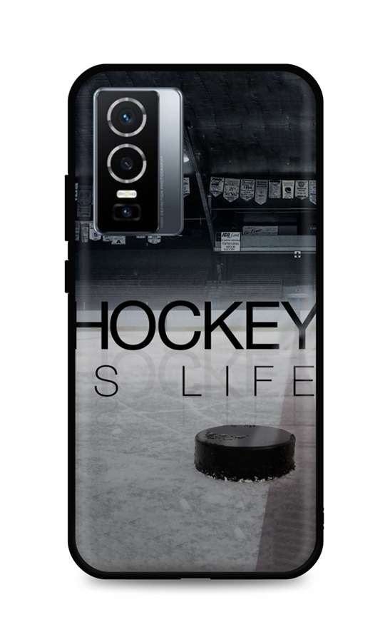 Zadní silikonový kryt TopQ DARK na mobil Vivo Y76 5G Hockey Is Life