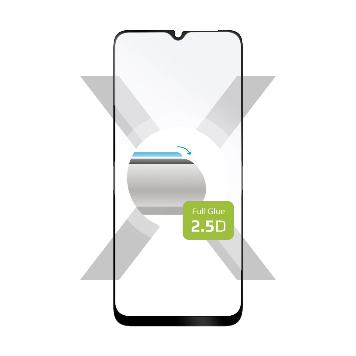 Ochranné tvrzené sklo FIXED Full-Cover pro Samsung Galaxy A22 5G, lepení přes celý displej, černé