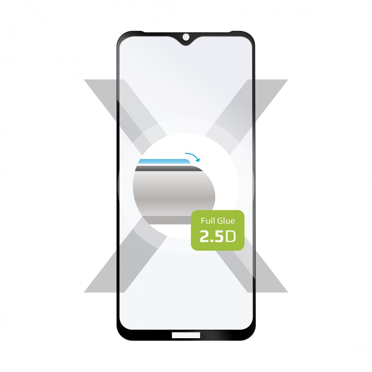 Ochranné tvrzené sklo FIXED Full-Cover pro Xiaomi Redmi 9A/9A 2022/9C/9C NFC, lepení přes celý displej, černé