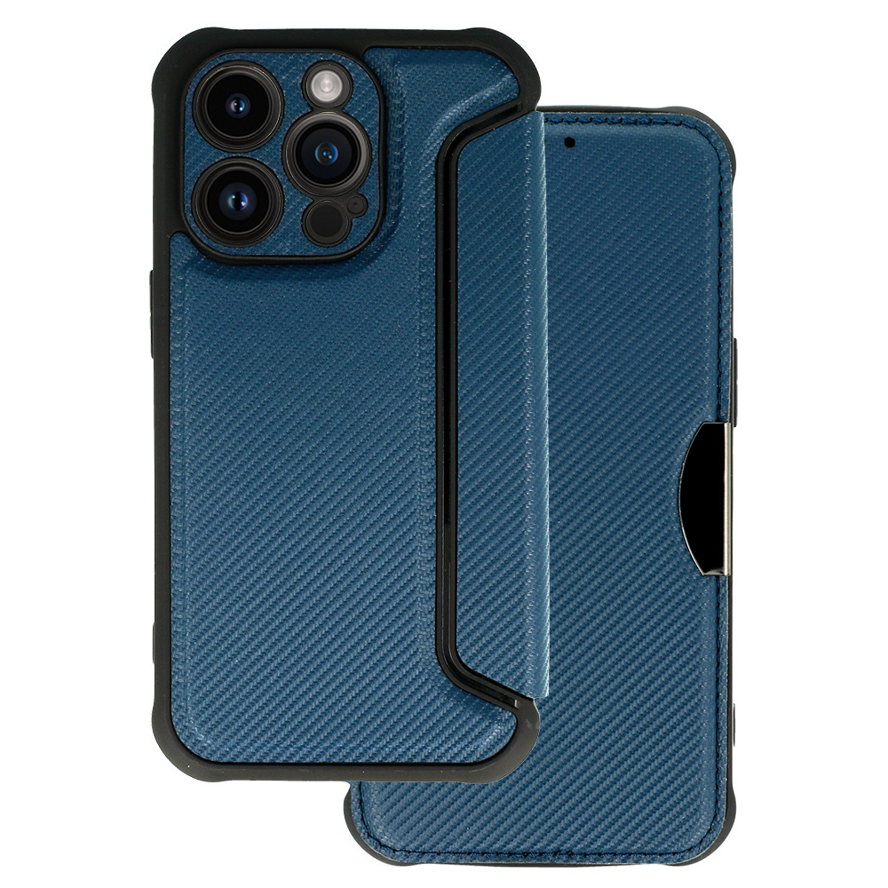 Pouzdro Razor Carbon Book pro Iphone 14 Pro navy