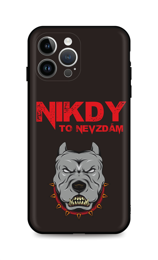 Zadní kryt TopQ DARK na mobil iPhone 15 Pro Max Nikdy to nevzdám