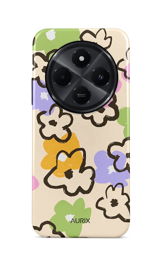Luxusní kryt AURIX Xiaomi Redmi 14C Flower Drawing