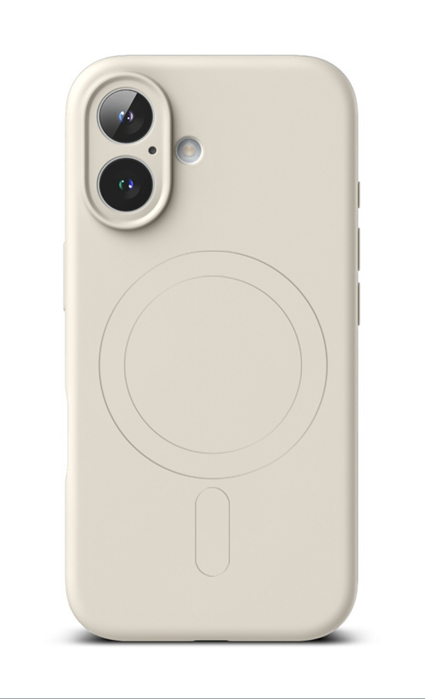 Zadní kryt TopQ na mobil iPhone 16 s MagSafe béžový