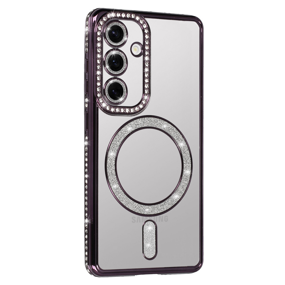 Zadní kryt Bling Magsafe pro Samsung Galaxy S26 Plus fialový