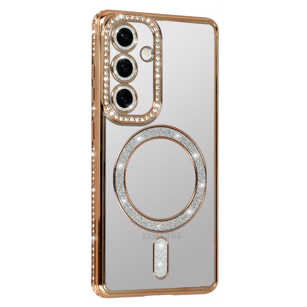 Zadní kryt Bling Magsafe pro Samsung Galaxy S26 Plus zlatý
