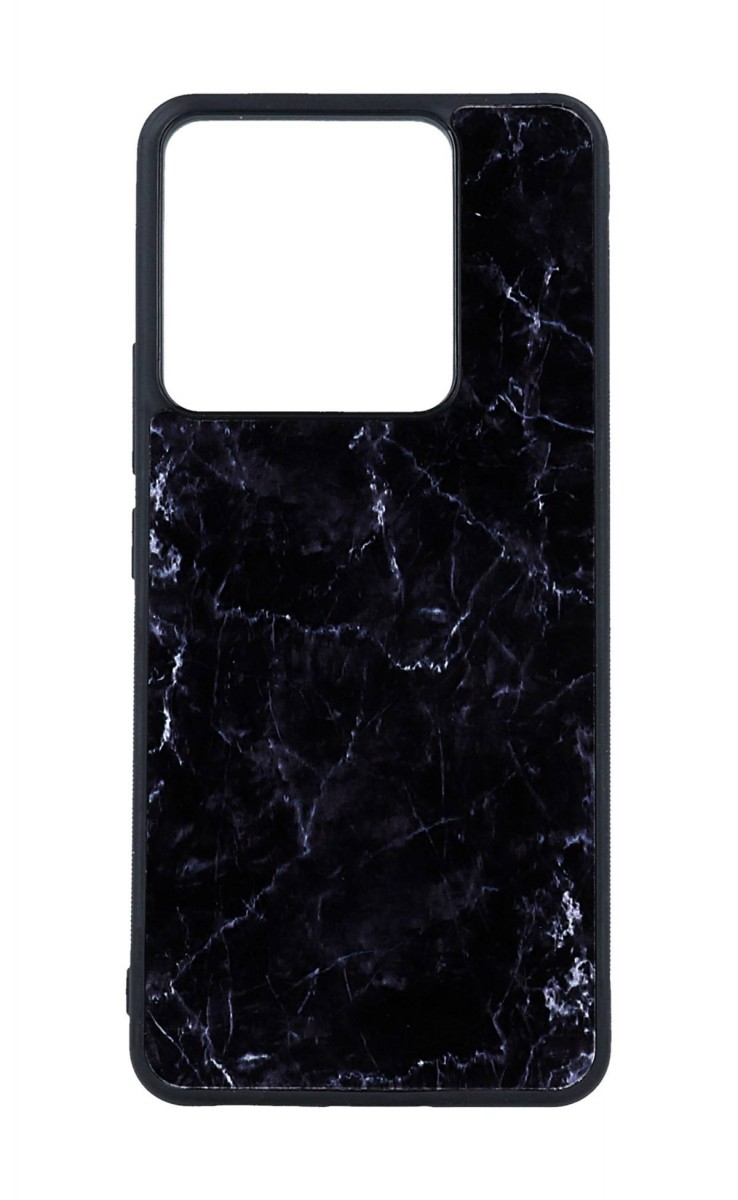 Zadní pevný kryt TopQ Marble na mobil Xiaomi Redmi Note 13 Pro 5G Smoky Black