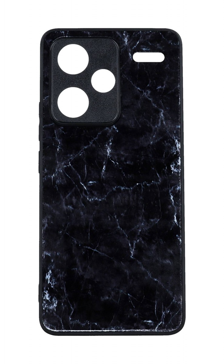 Zadní pevný kryt TopQ Marble na mobil Xiaomi Redmi Note 13 Pro+ 5G Smoky Black