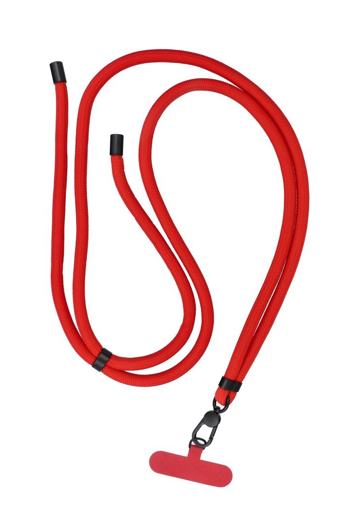 Univerzální šňůrka TopQ Swing na mobil červená 8 mm