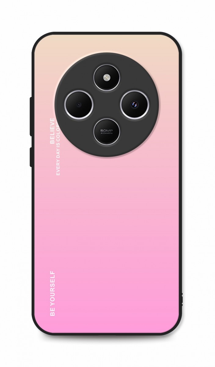 Zadní pevný kryt TopQ LUXURY na mobil Xiaomi Redmi 14C duhový meruňkový