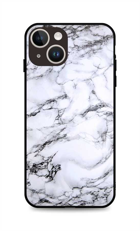 Zadní pevný kryt TopQ LUXURY na mobil iPhone 15 Marble White