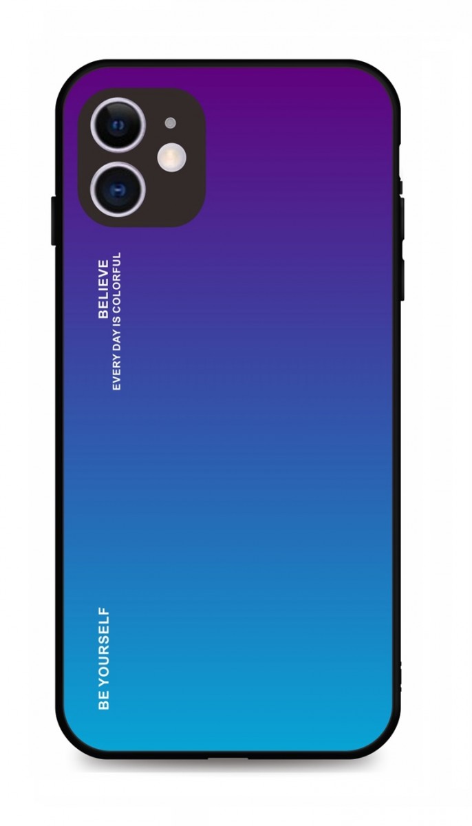 Zadní pevný kryt TopQ LUXURY na mobil iPhone 11 duhový purpurový