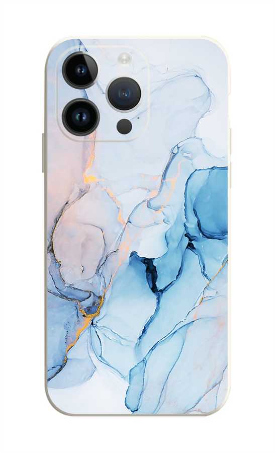 Zadní kryt TopQ na mobil iPhone 14 Pro Mramor modrý