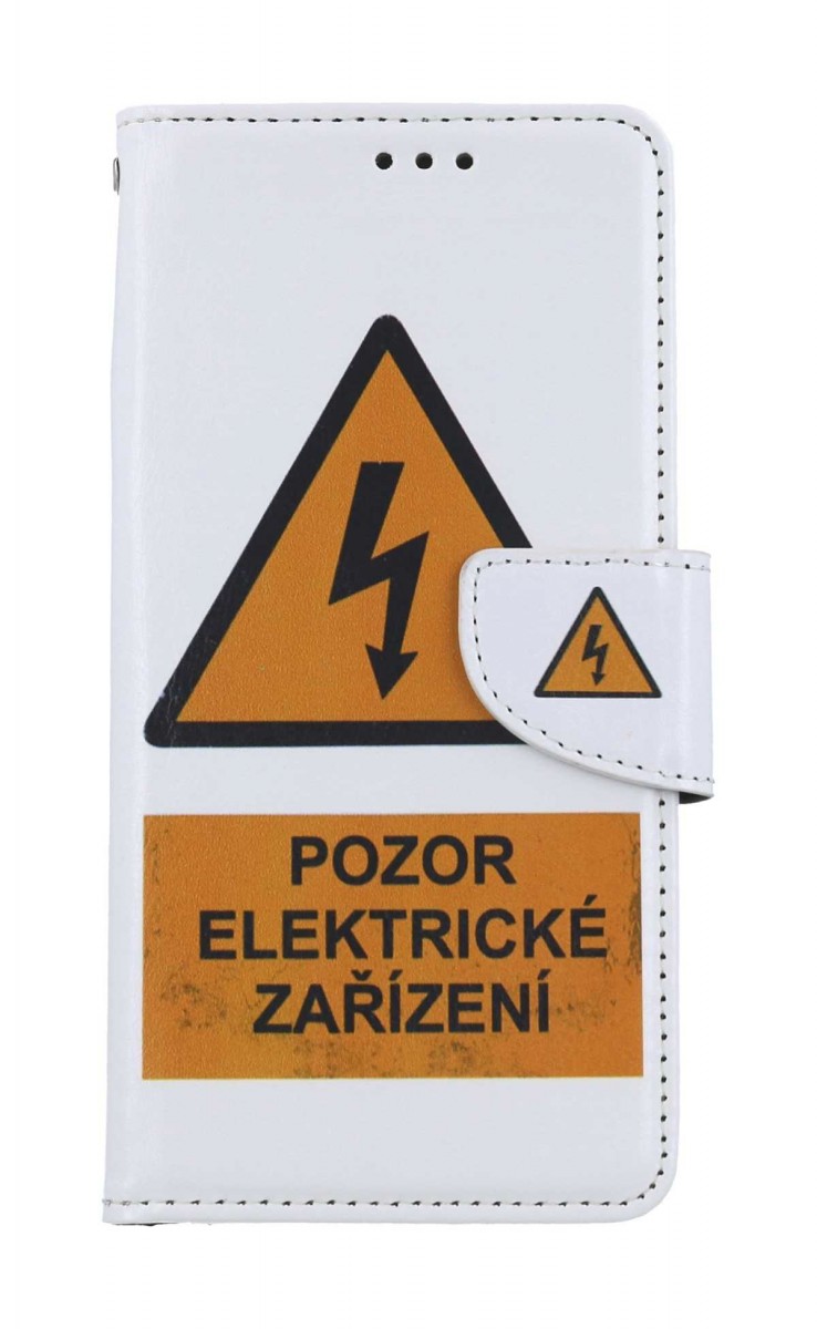 Knížkové pouzdro TopQ na mobil Xiaomi Redmi Note 13 Pozor elektrické zařízení