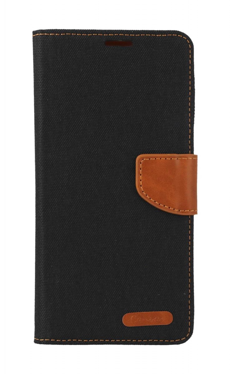 Knížkové pouzdro Canvas na mobil Xiaomi Redmi 13C černé