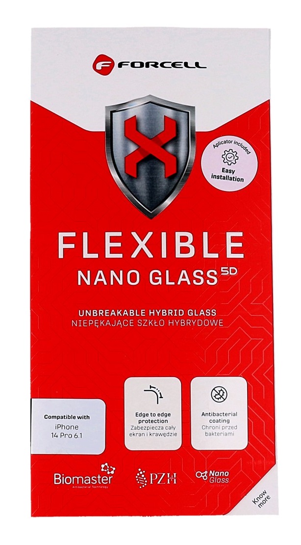Tvrzené sklo Forcell Flexible na mobil iPhone 14 Plus 5D černé