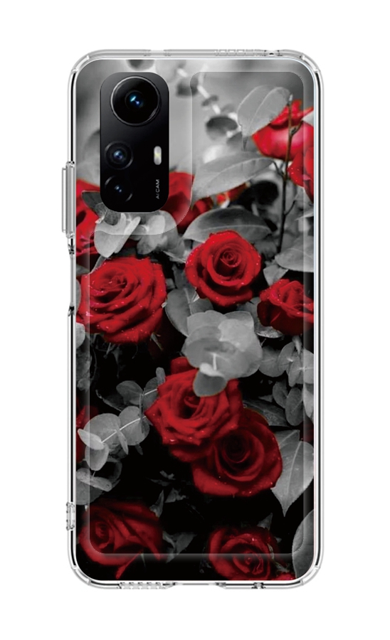 Zadní pevný kryt TopQ Image na mobil Xiaomi Redmi Note 12S Červené růže mix