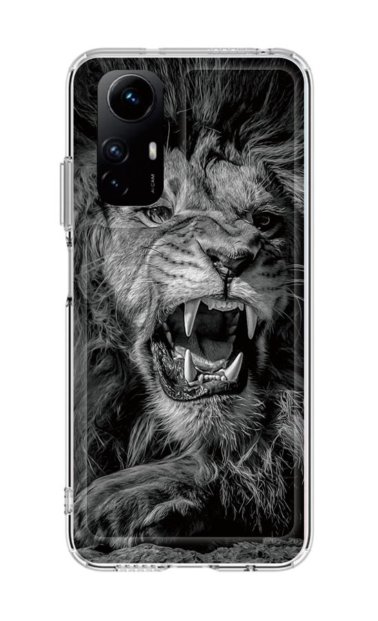 Zadní pevný kryt TopQ Image na mobil Xiaomi Redmi Note 12S Černobílý lev