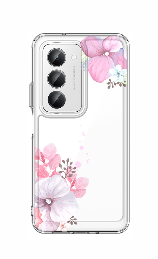 Zadní pevný kryt TopQ Image na mobil Xiaomi Redmi 15 Violet Blossom