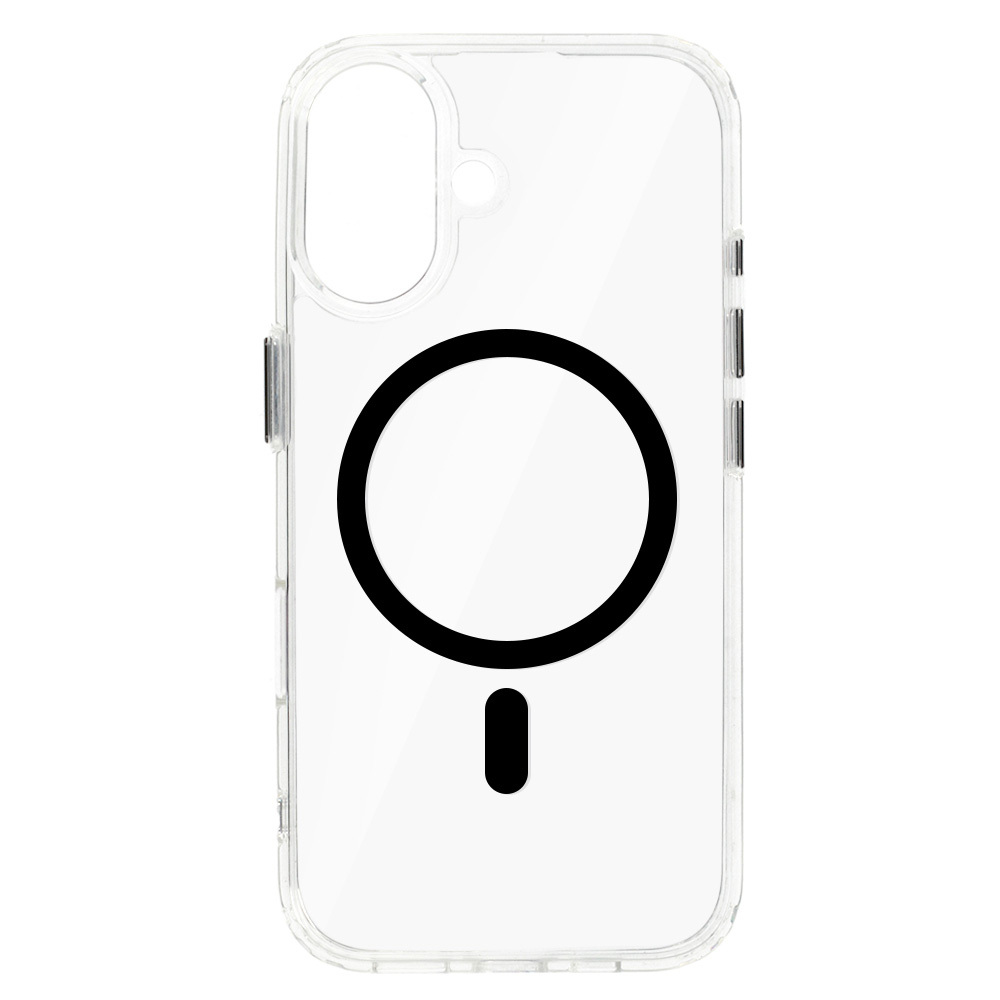 Zadní kryt Glossy Magsafe Clear iPhone 16 black