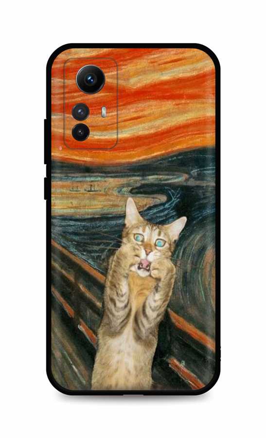 Zadní kryt TopQ DARK na mobil Xiaomi Redmi Note 12S Scared Cat