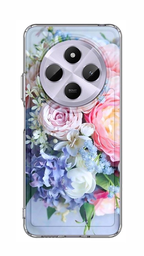 Zadní pevný kryt TopQ Image na mobil Xiaomi Redmi 14C Kytice
