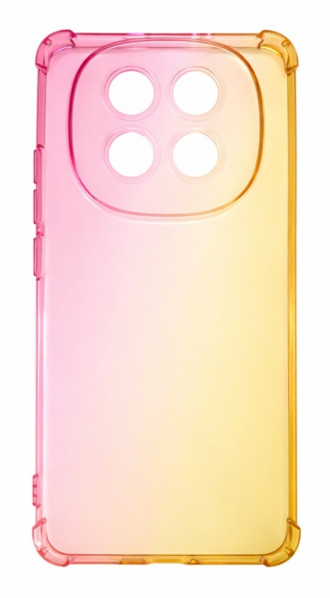 Zadní kryt TopQ na mobil Xiaomi Redmi Note 15 Shock duhový růžovo-žlutý