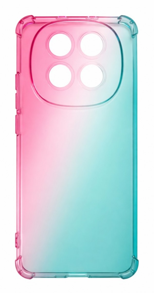 Zadní kryt TopQ na mobil Xiaomi Redmi Note 15 Pro 5G Shock duhový mentolovo-růžový