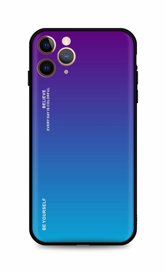 Zadní pevný kryt TopQ LUXURY na mobil iPhone 11 Pro duhový purpurový