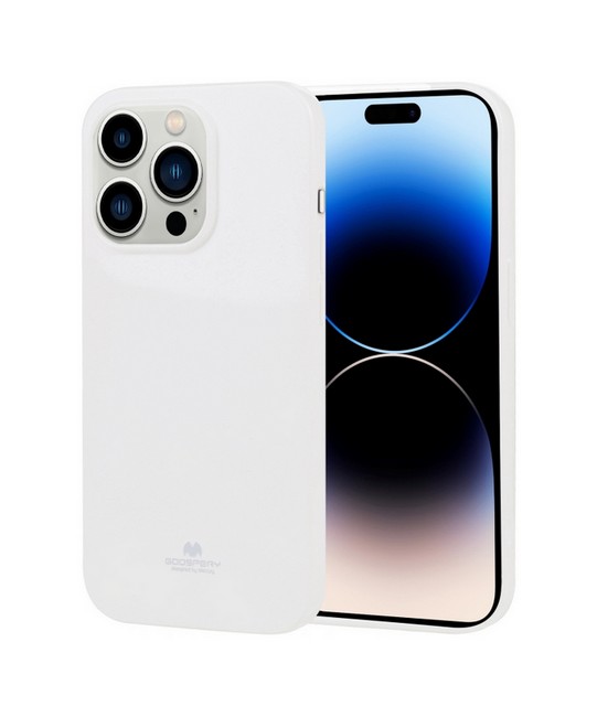 Zadní kryt Mercury Jelly Case na mobil iPhone 14 Pro Max bílý