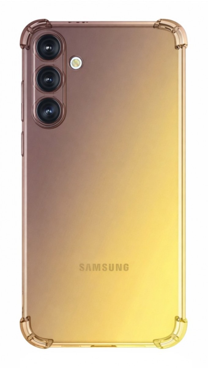 Zadní kryt TopQ na mobil Samsung A57 5G Shock duhový purpurovo-žlutý
