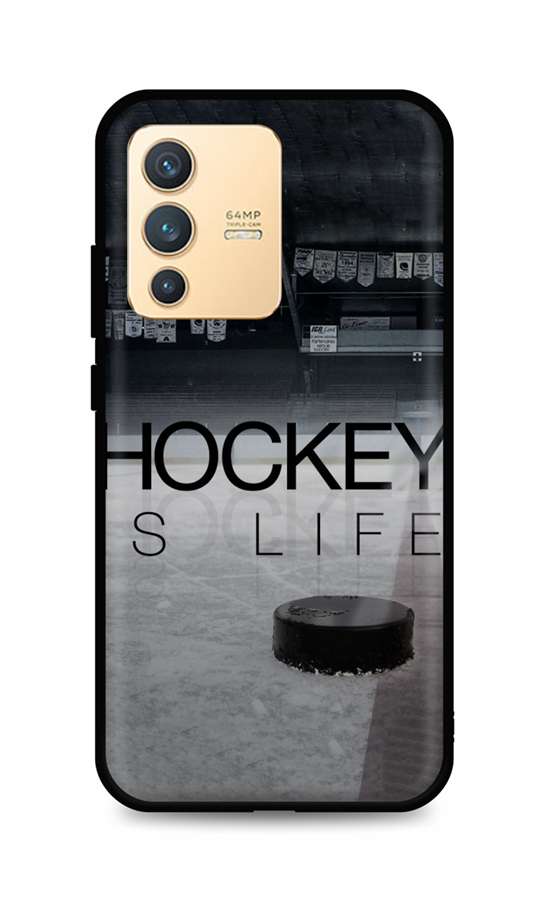 Zadní silikonový kryt TopQ DARK na mobil Vivo V23 5G Hockey Is Life