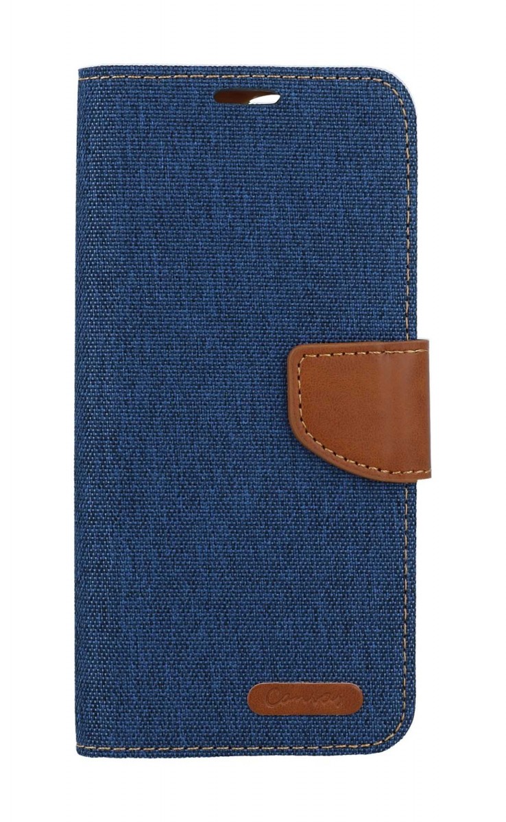 Knížkové pouzdro Canvas na mobil Xiaomi Redmi Note 13 Pro+ 5G modré tmavé