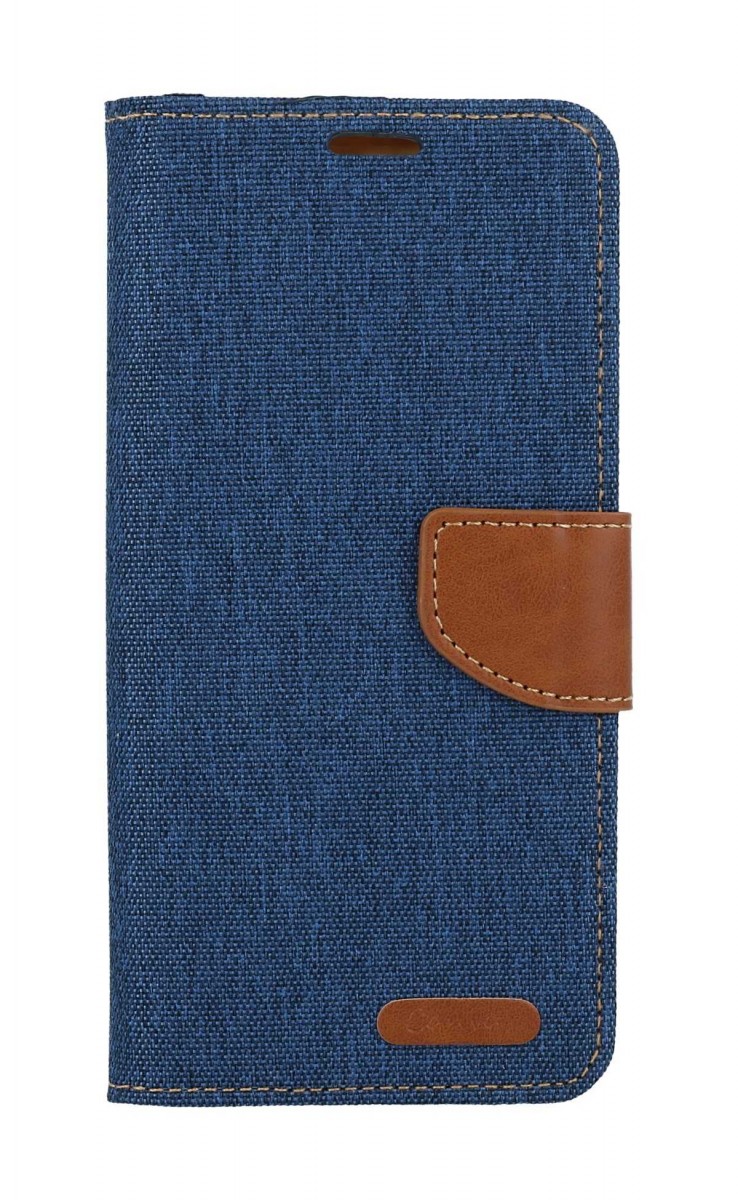 Knížkové pouzdro Canvas na mobil Xiaomi Redmi Note 13 modré tmavé