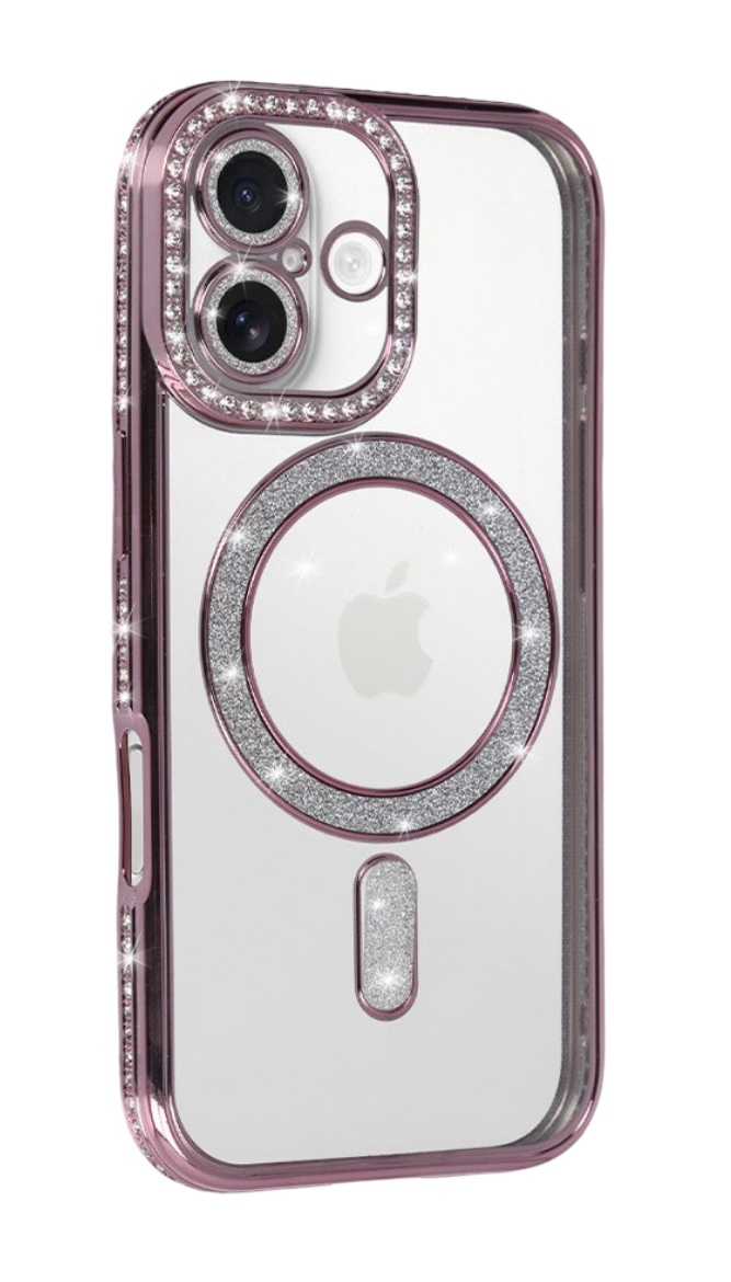 Zadní kryt Bling Magsafe pro iPhone 17 pink