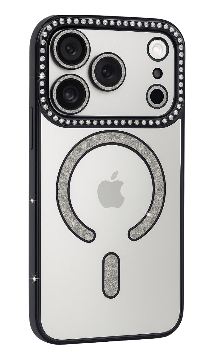 Zadní kryt Bling Magsafe pro iPhone 17 Pro Max black