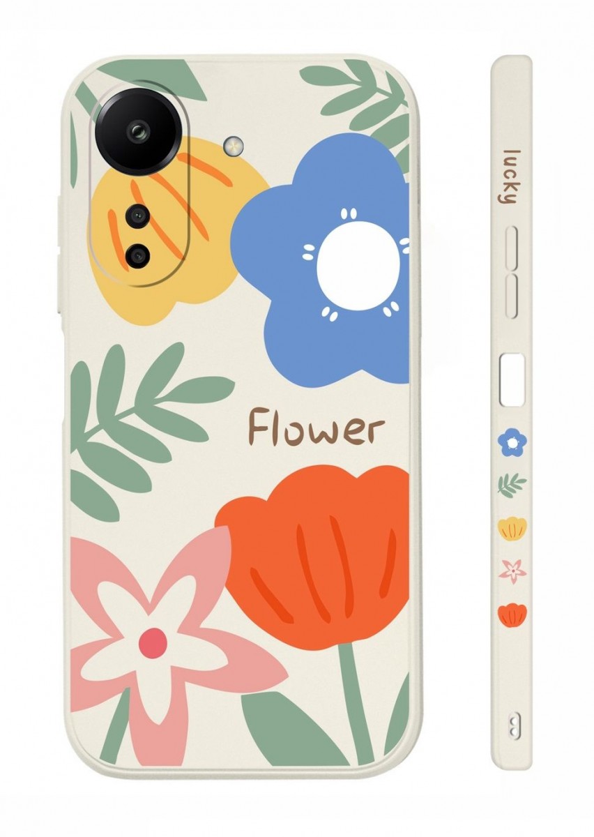 Zadní kryt TopQ Design na mobil Xiaomi Redmi 13C Malované květy