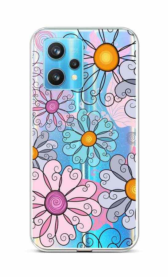 Zadní silikonový kryt TopQ na mobil Realme 9 Pro+ Colorful Daisy