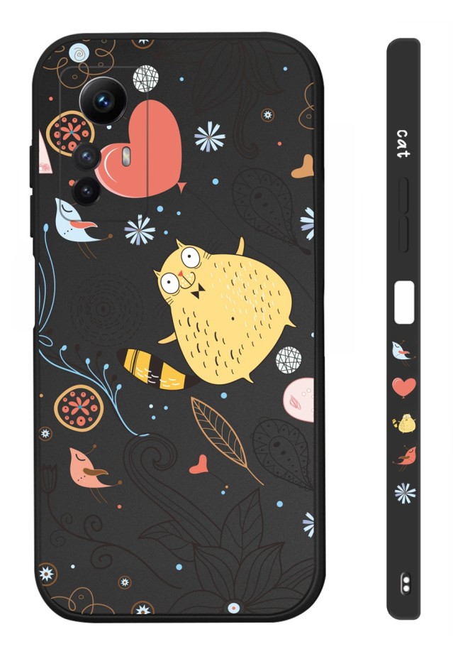 Zadní kryt TopQ Design na mobil Xiaomi Redmi Note 12S Kočička černý