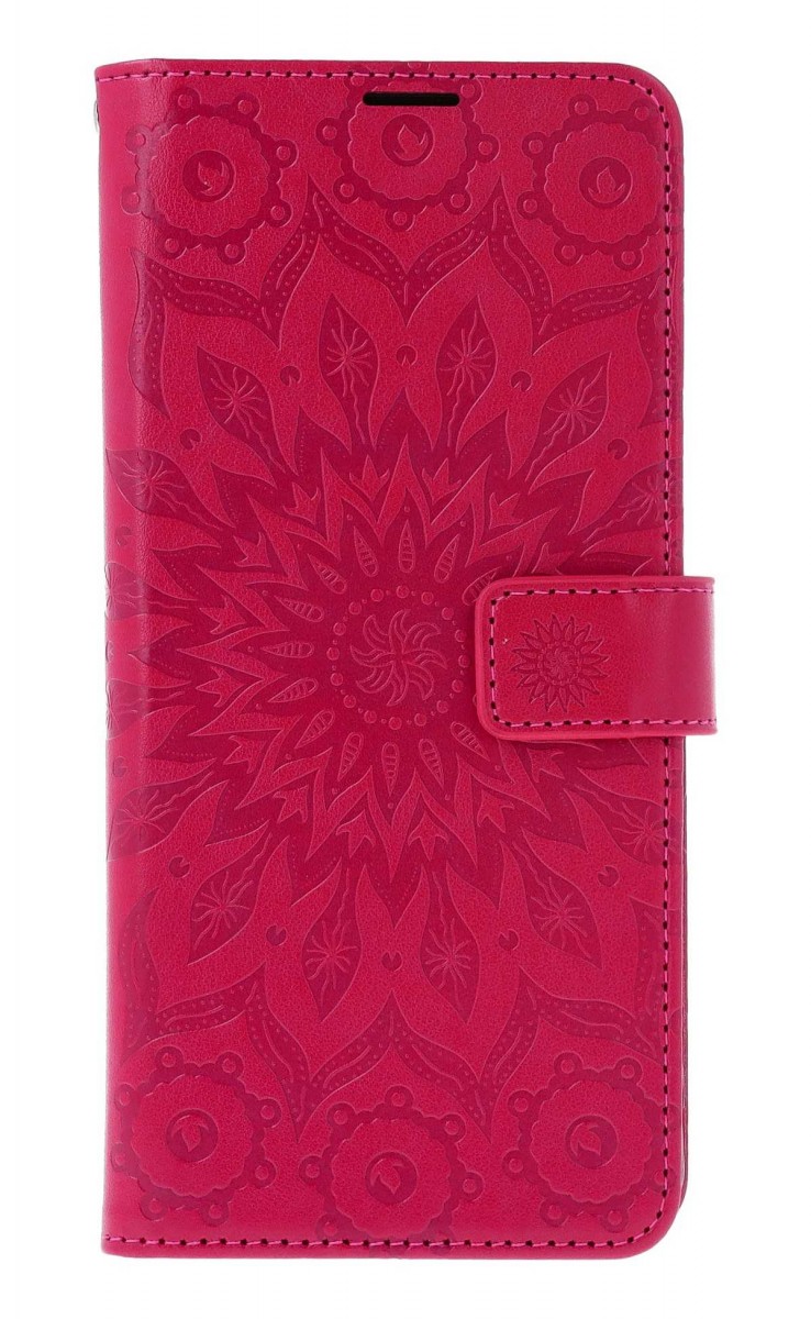 Knížkové pouzdro TopQ Mezzo na mobil Xiaomi Redmi 14C Mandala tmavě růžová