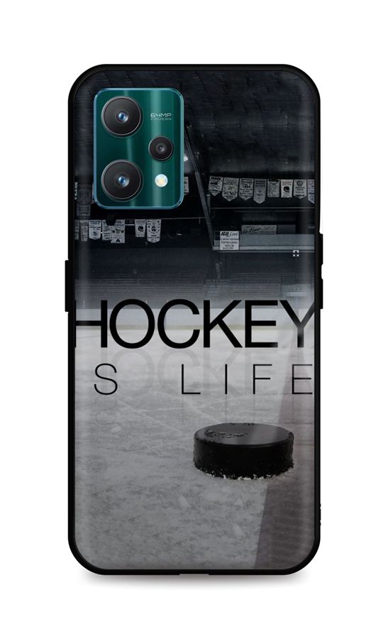 Zadní silikonový kryt TopQ DARK na mobil Realme 9 Pro Hockey Is Life