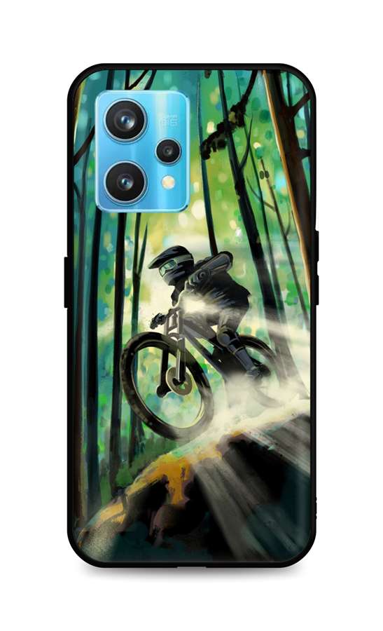 Zadní silikonový kryt TopQ DARK na mobil Realme 9 Pro+ Mountain Bike