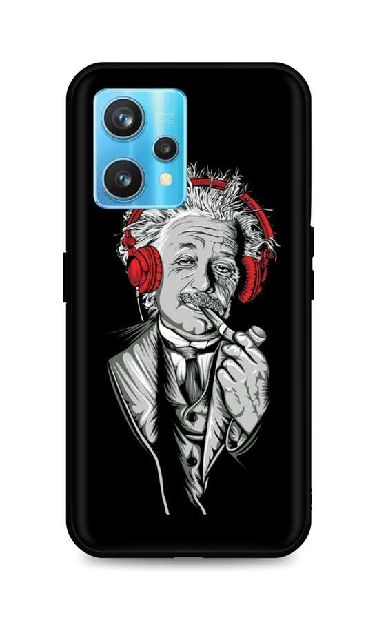 Zadní silikonový kryt TopQ DARK na mobil Realme 9 Pro+ Albert Einstein