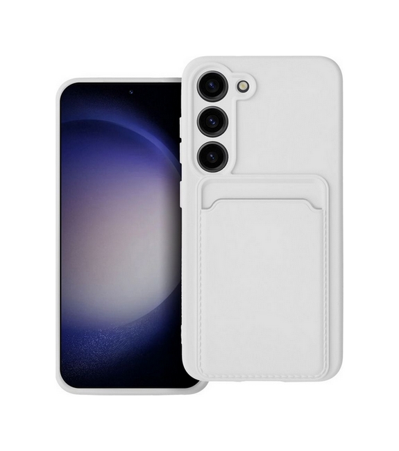 Zadní kryt TopQ Card Case na mobil Samsung S23 bílý