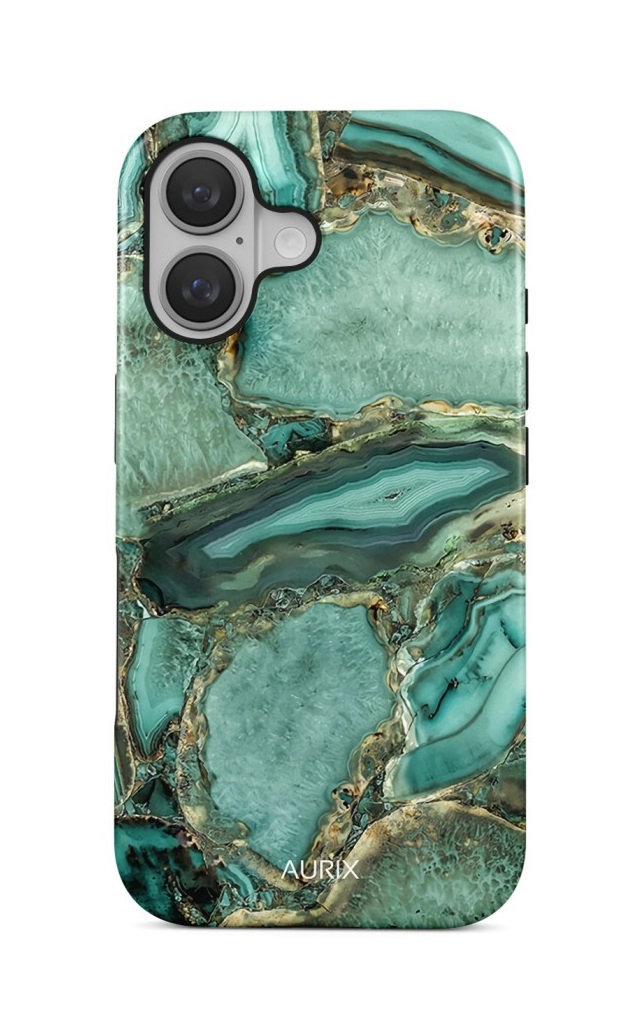 Luxusní kryt AURIX MagSafe iPhone 16 Emerald Glow