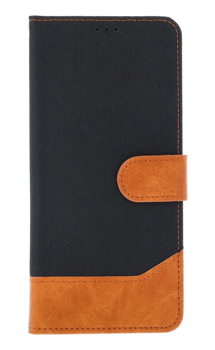 Knížkové pouzdro TopQ Jeans na mobil Xiaomi Redmi 14C černé