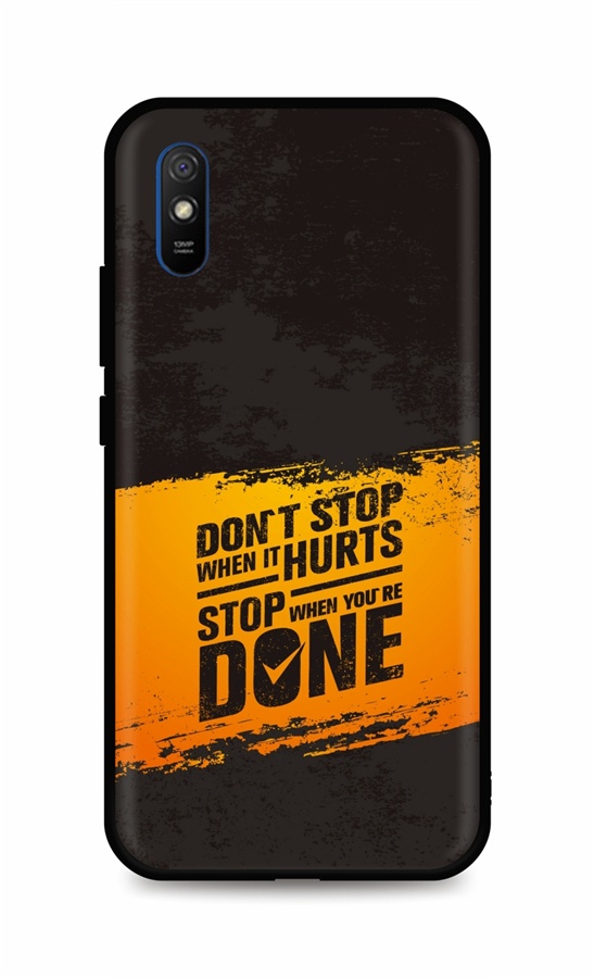 Zadní kryt TopQ DARK na mobil Xiaomi Redmi 9A Don't Stop