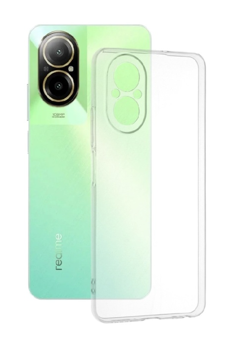 Zadní kryt Techsuit Clear na mobil Realme C67 průhledný